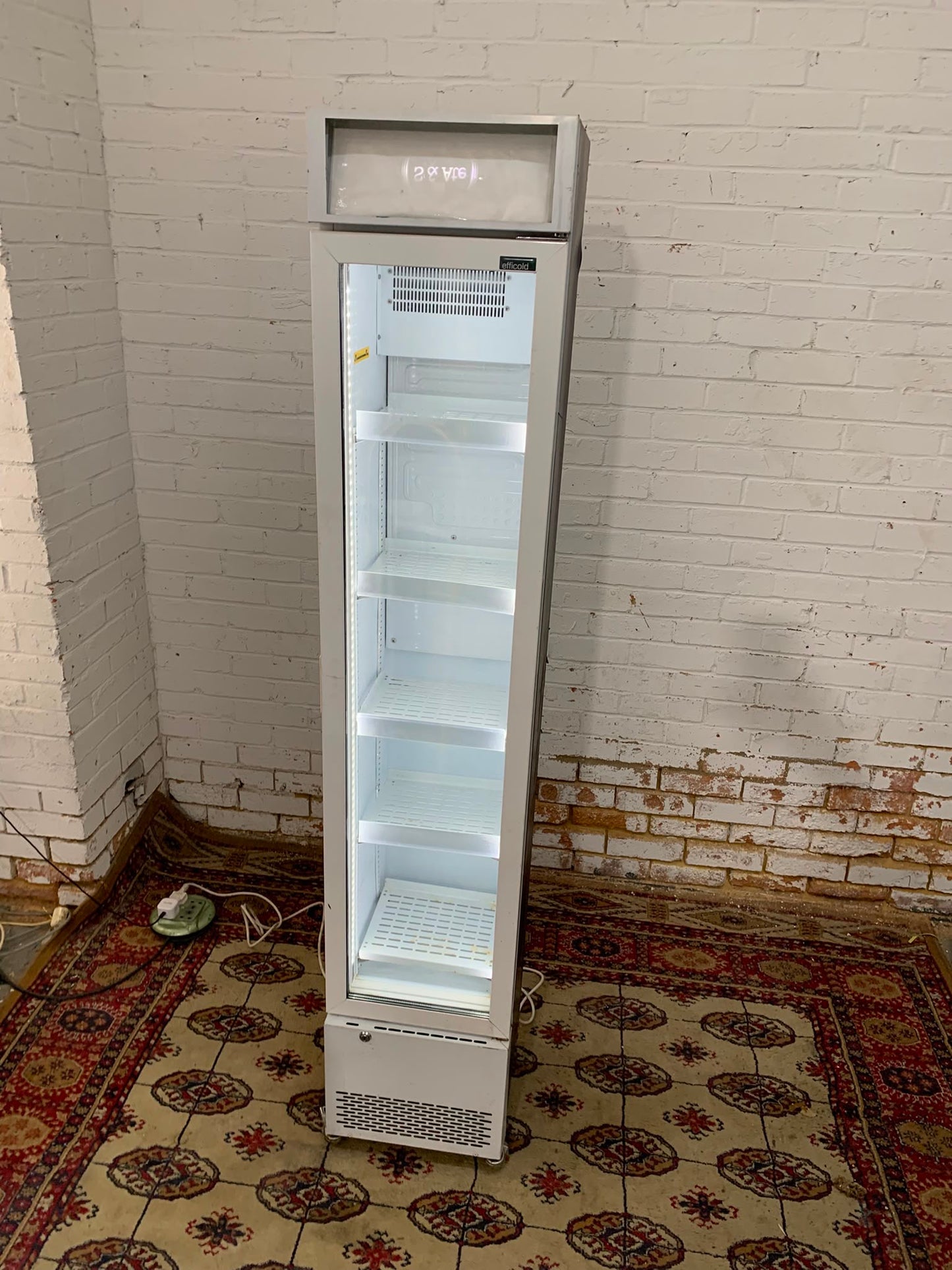 Tall Commercial Glass Standing Drink/IceCream Fridge For Sale
