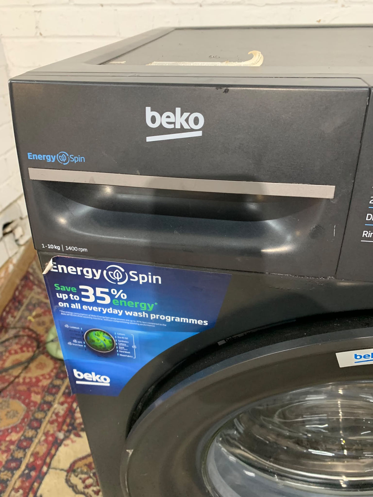 Beko Matt Black Fully Loaded 10KG Washing Machine