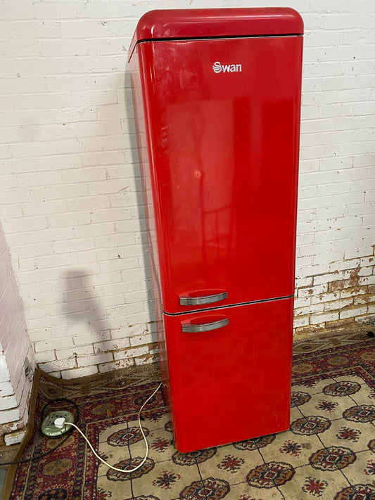 Tall Red Frost Free Fridge Freezer For Sale