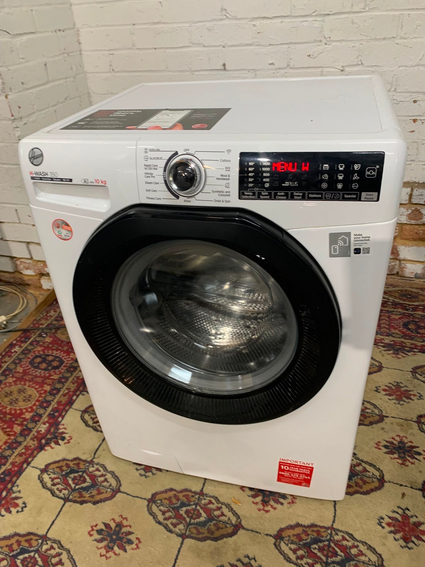 10KG Hoover Washing Machine With Wi-Fi Technology For Sale