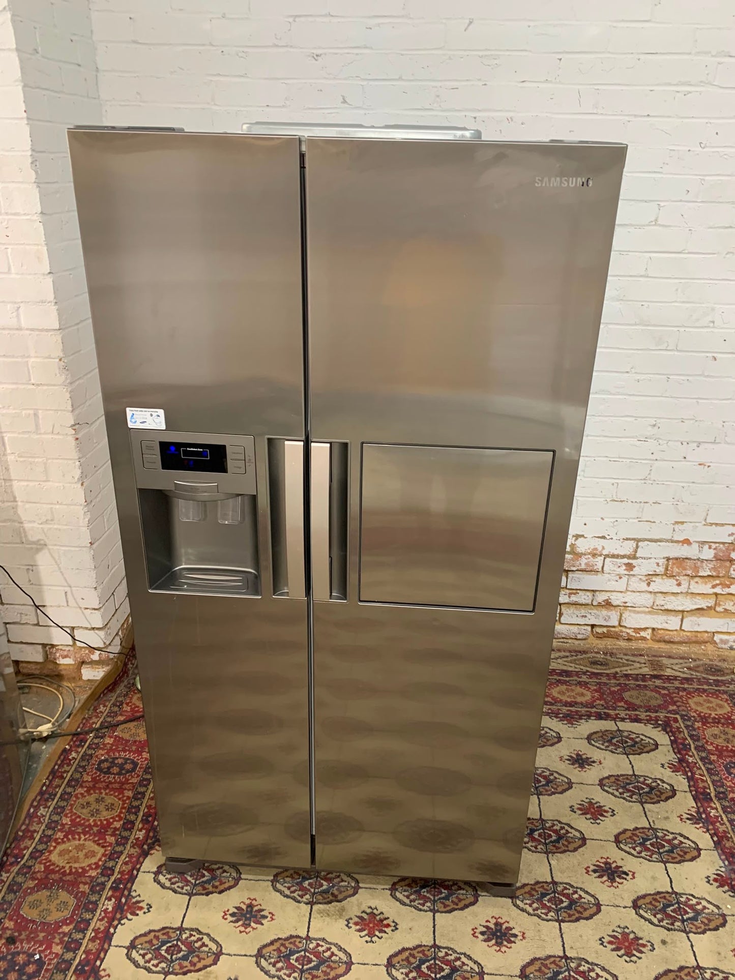 Grey Silver Plumb In 3Door American Fridge Freezer For Sale