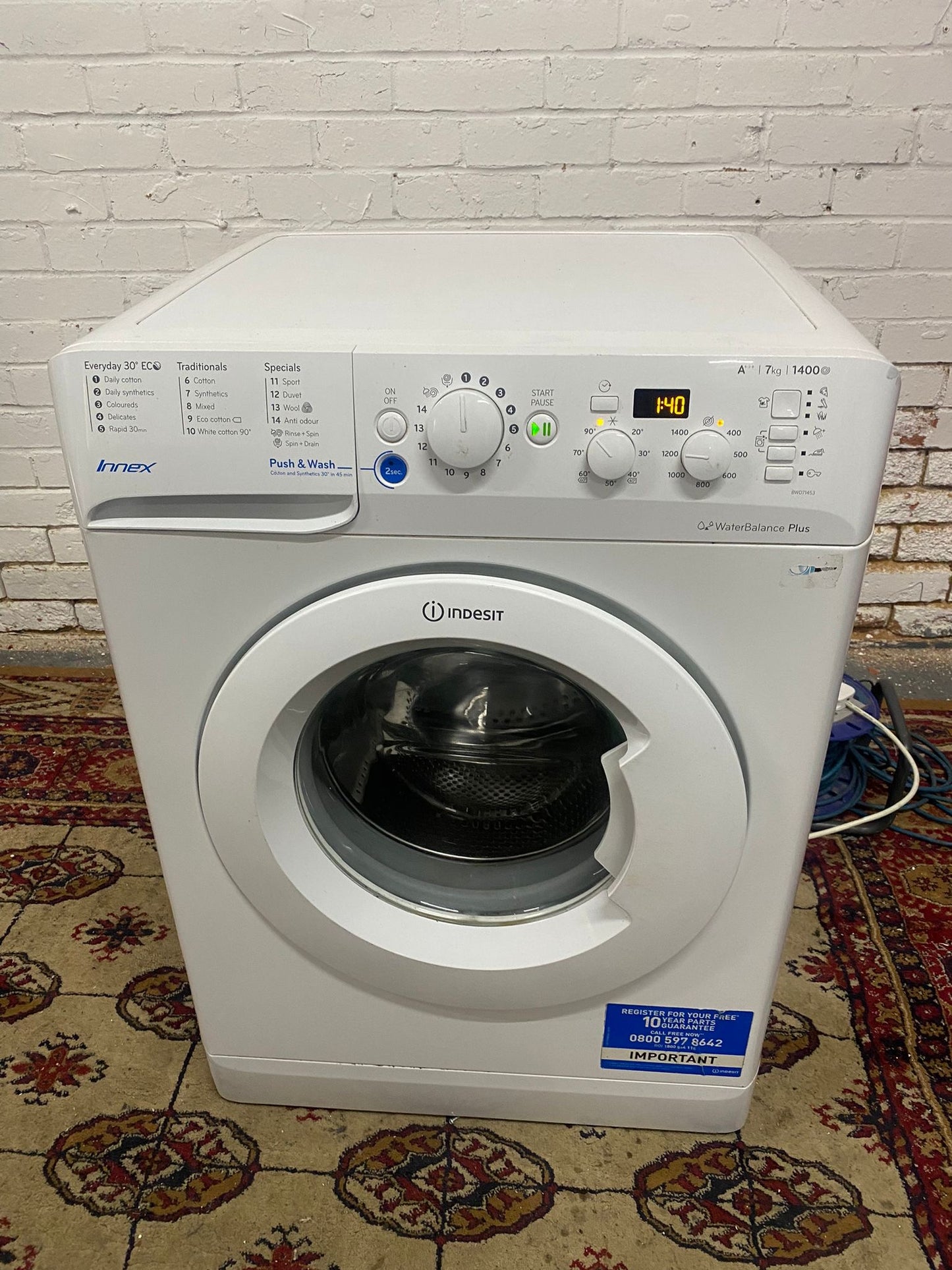 Indesit 7KG White Washing Machine For Sale