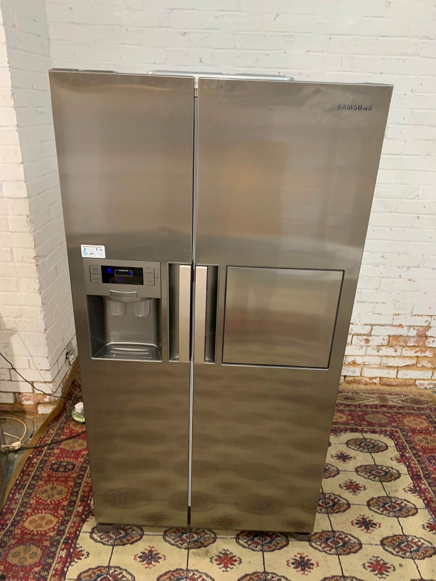 Grey Silver Plumb In 3Door American Fridge Freezer For Sale
