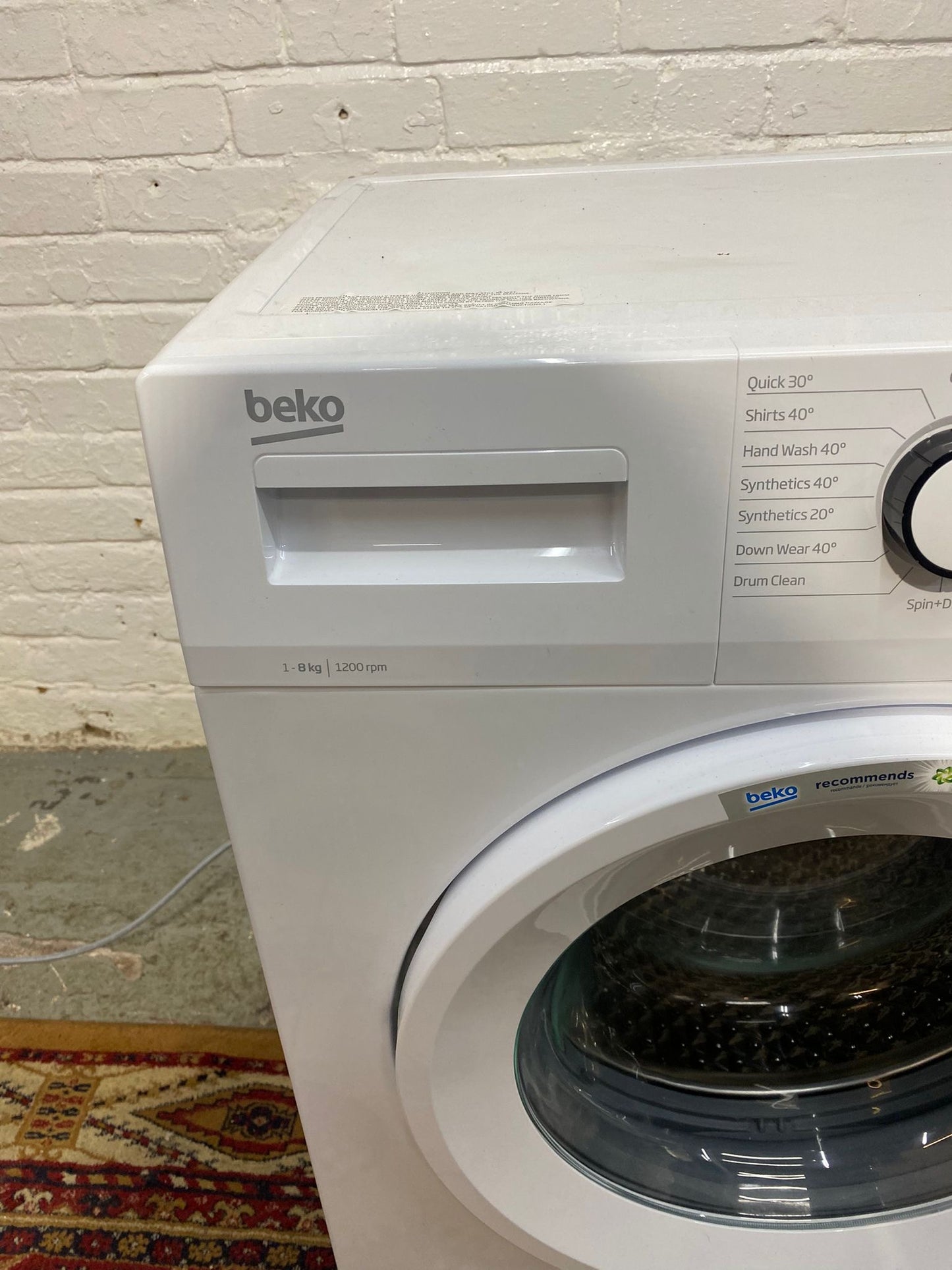 Beautiful Beko White 8KG Washing Machine For Sale