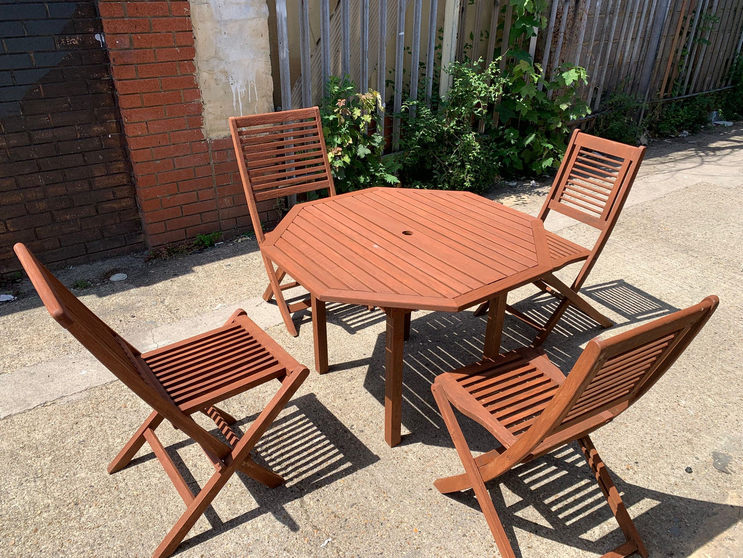 Wooden Table With 4 Chairs For Sale