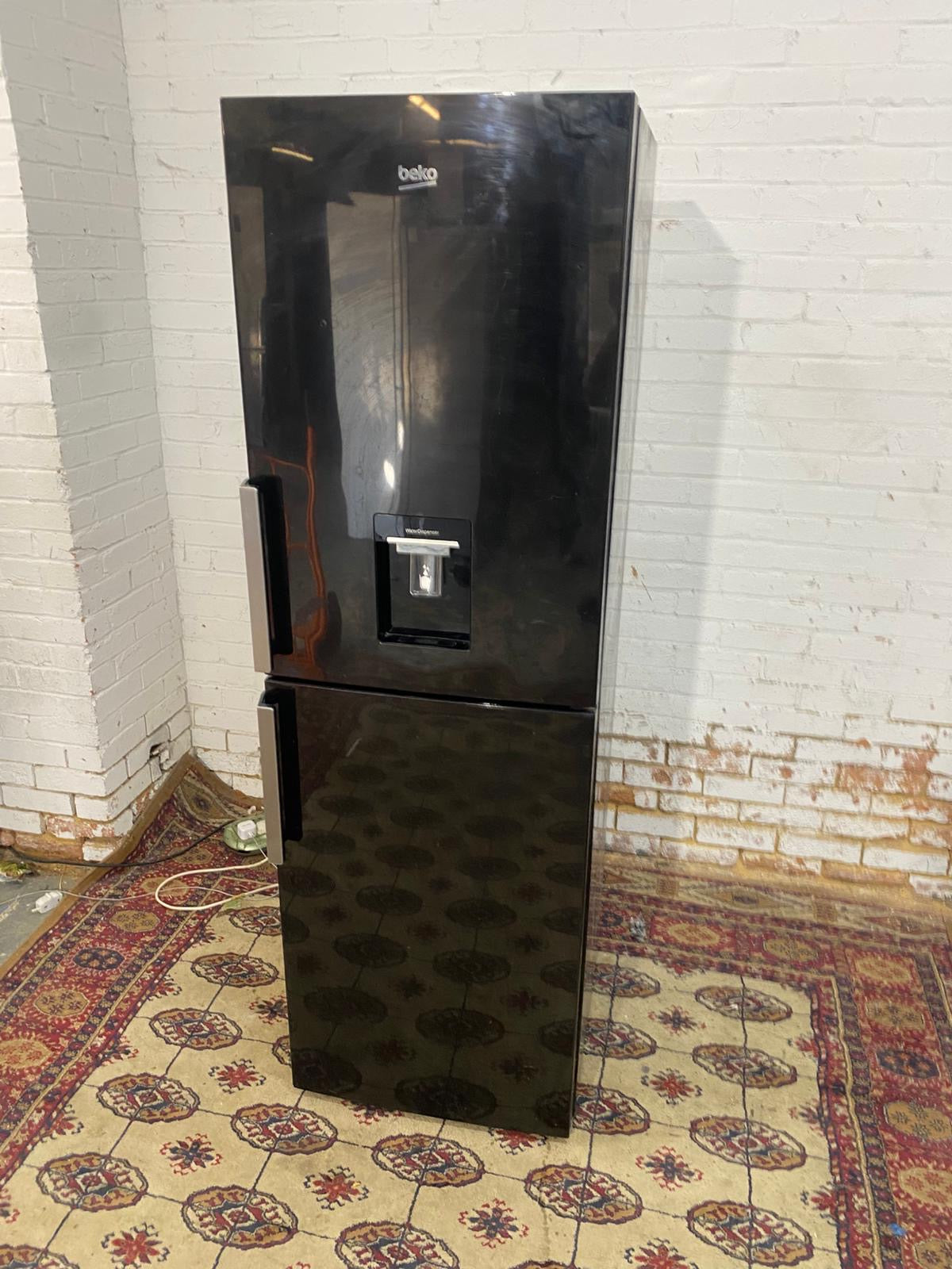 Tall HotPoint Black Fridge Freezer For Sale