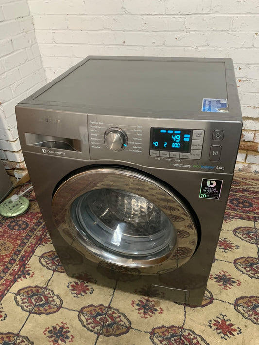 Samsung EcoBubble 9KG Stainless Steel Washing Machine