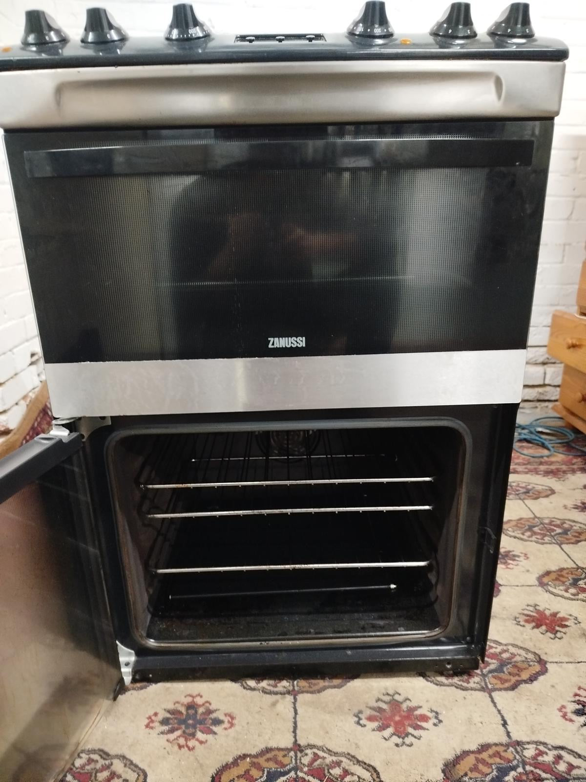 Zanussi 60CM Black Electric Cooker With Dual Oven/Grill For Sale