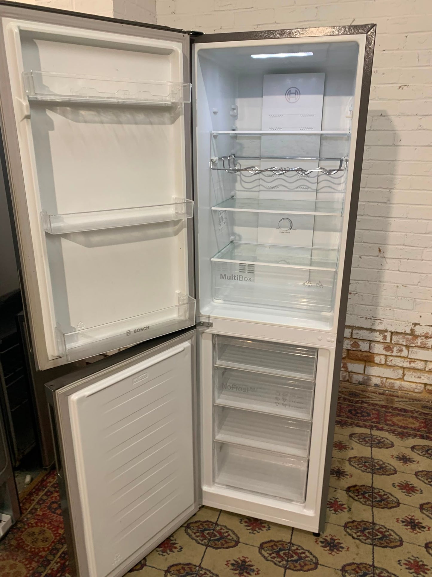 Bosch Silver Grey Fridge Freezer For Sale