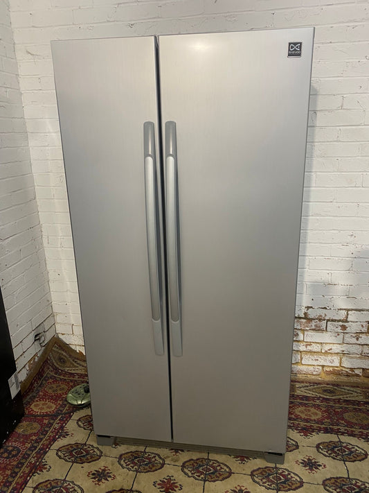 Daewoo Grey Double Door American Non Plumb Fridge Freezer For Sale