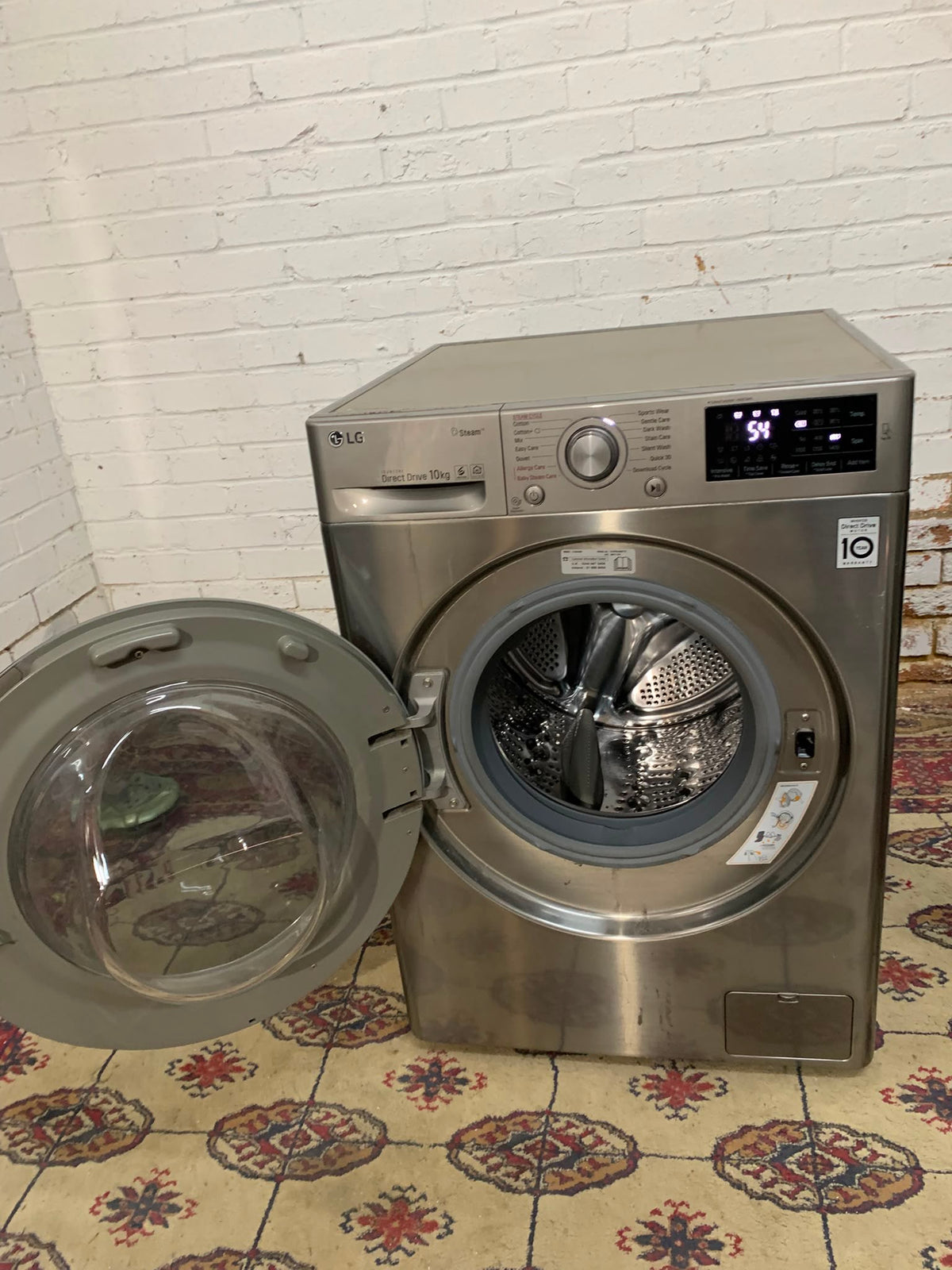 TopBrand LG Stainless Steel DirectDrive 10KG Washing Machine For Sale