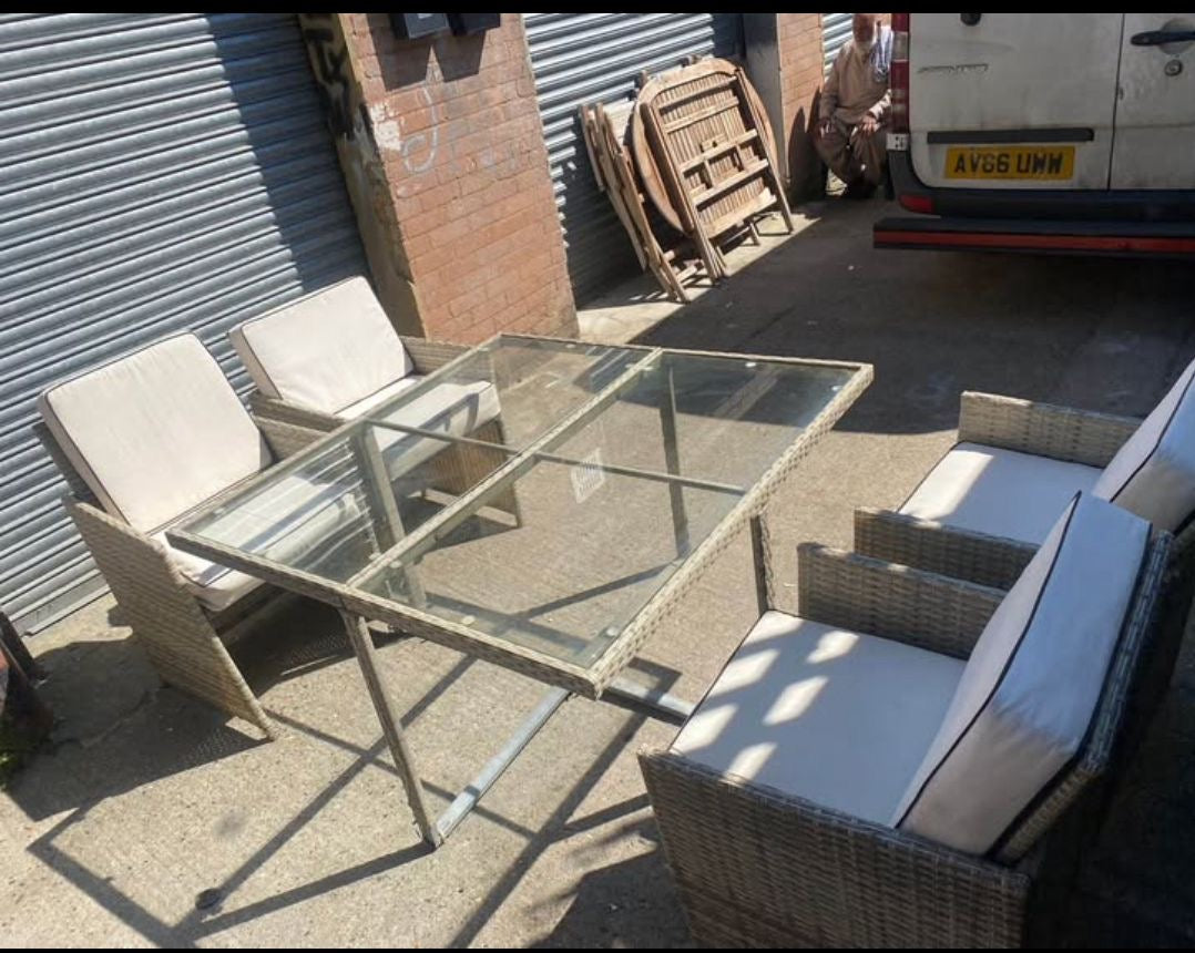 Rattan 4Seater Cubes Garden Set With Washable Cushions For Sale