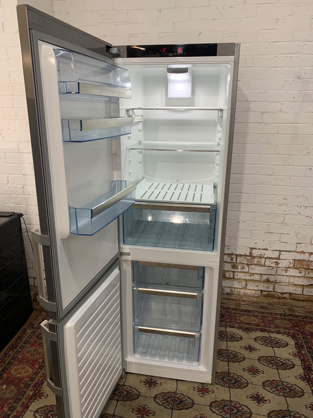 TopBrand AEG Stainless Steel Fridge Freezer