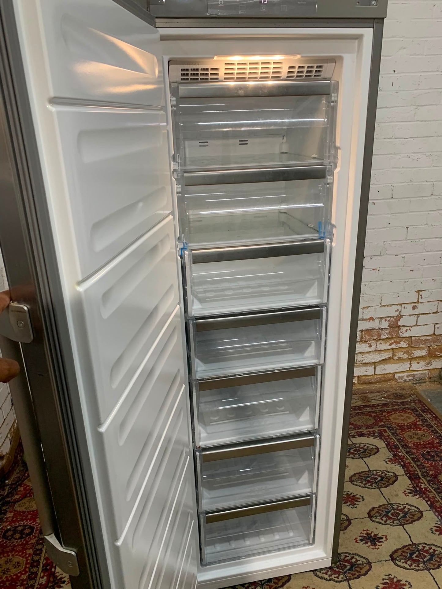 Full Size Whirlpool Stainless Standing Freezer For Sale