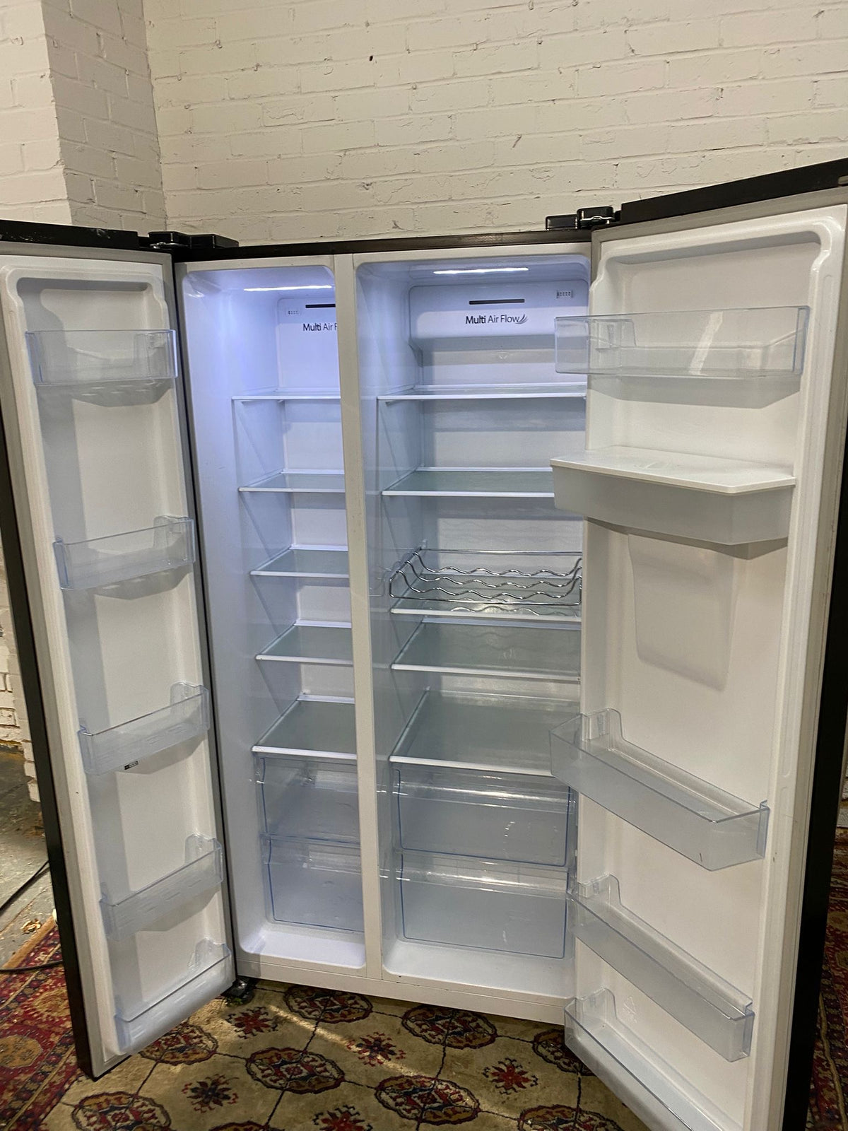 Hisense Black Double Door American Fridge Freezer