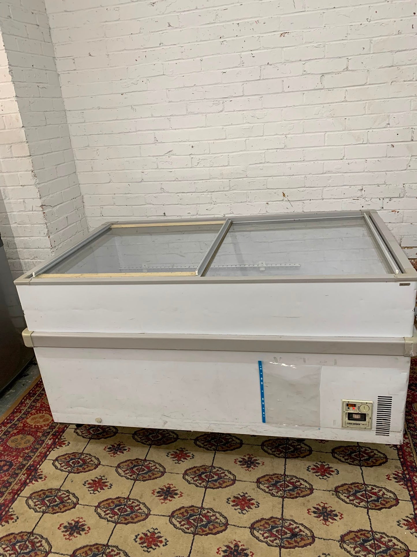 Long Commercial Glass Chest Freezer For Sale