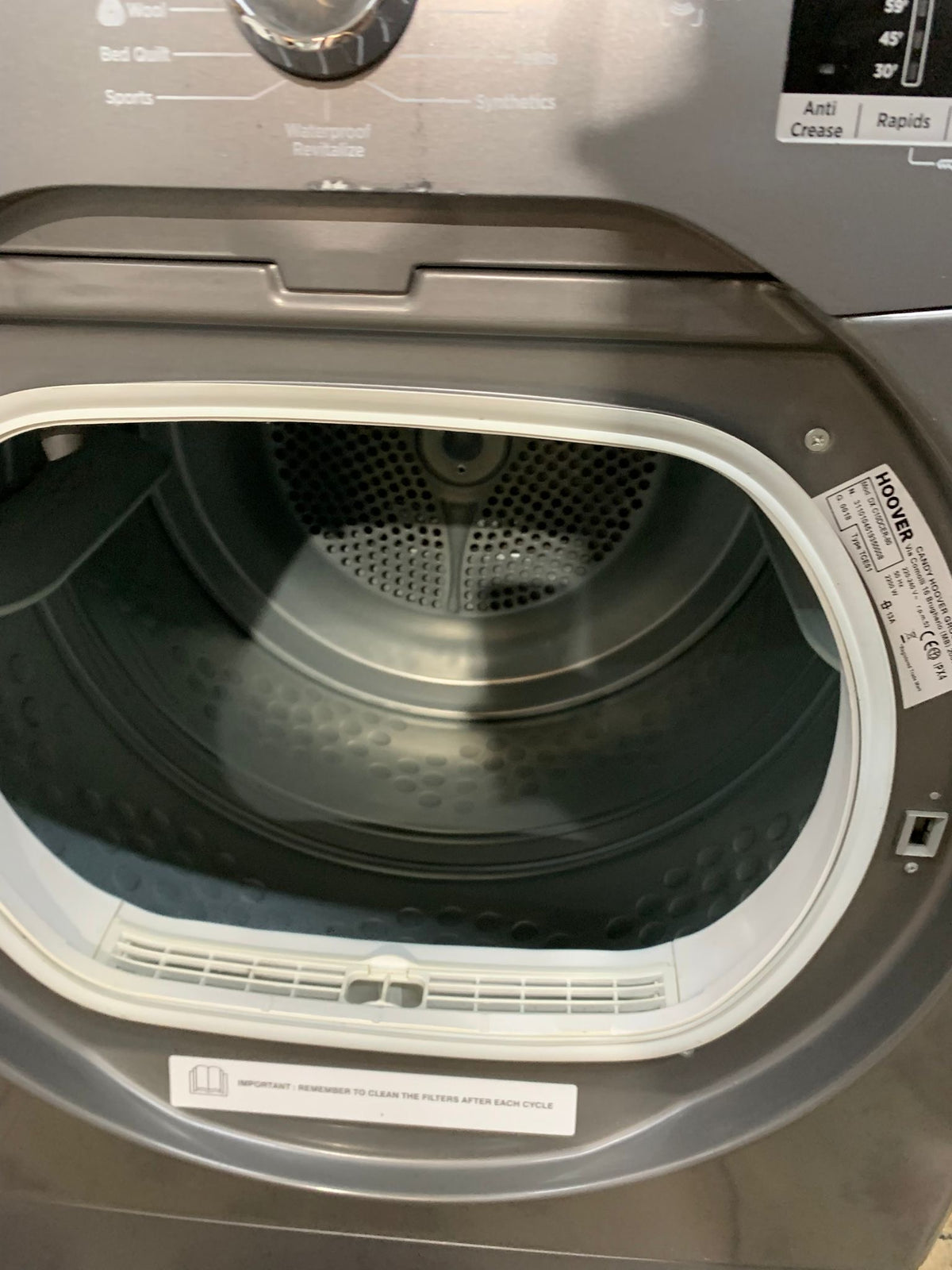 10KG Hoover Silver Condenser Dryer