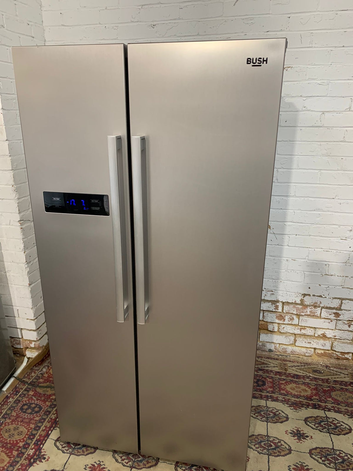 Bush Grey American Double Door Fridge Freezer
