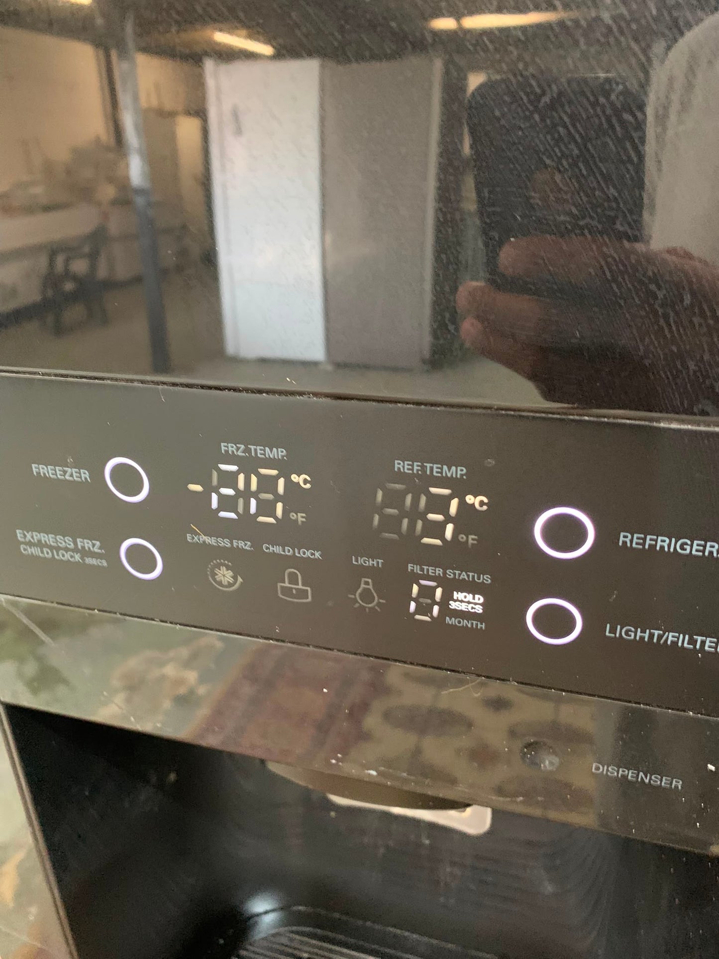 Black LG Plumb In American With IceMaker Fridge Freezer For Sale