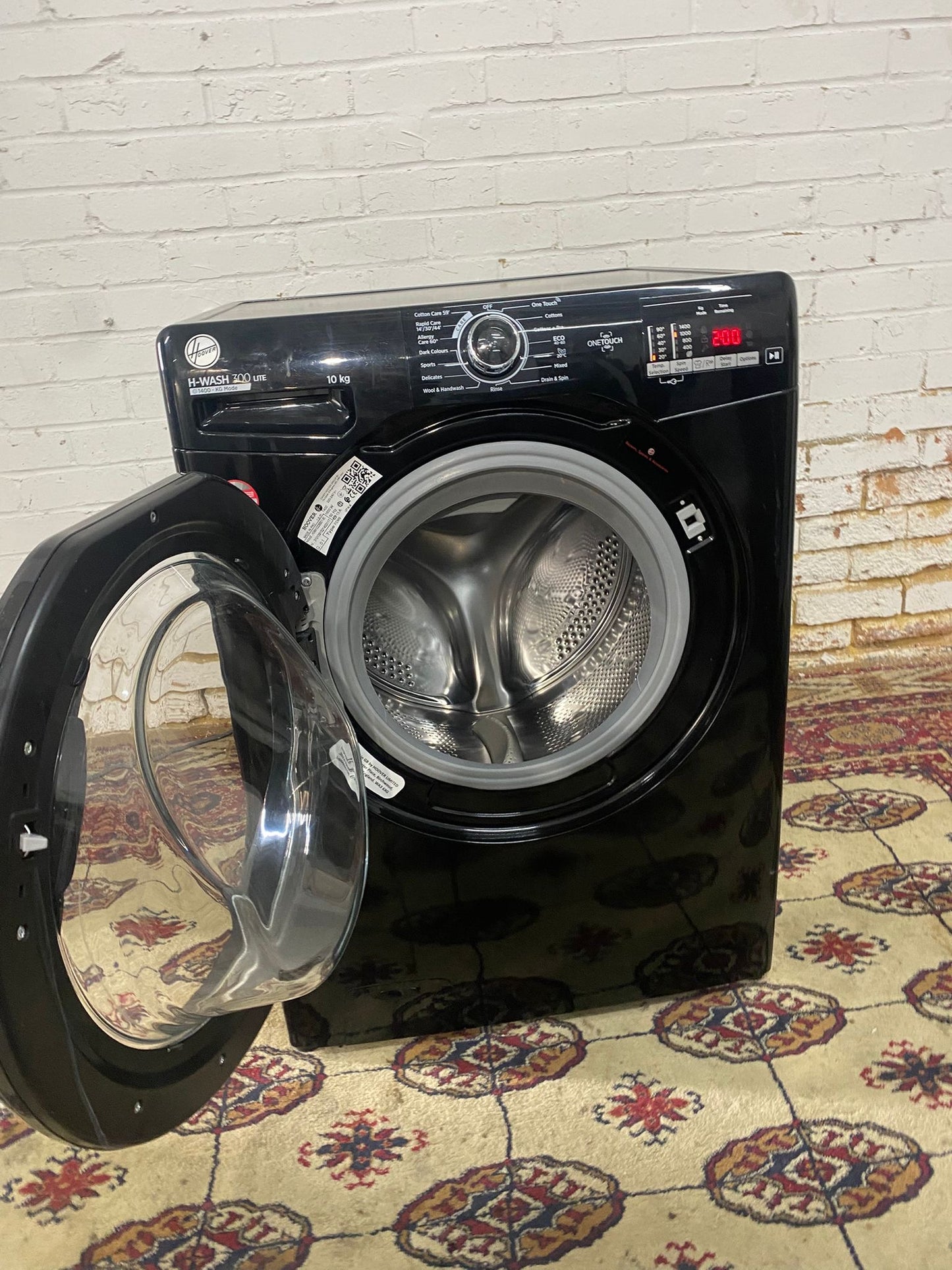 10KG Hoover Black Washing Machine  For Sale