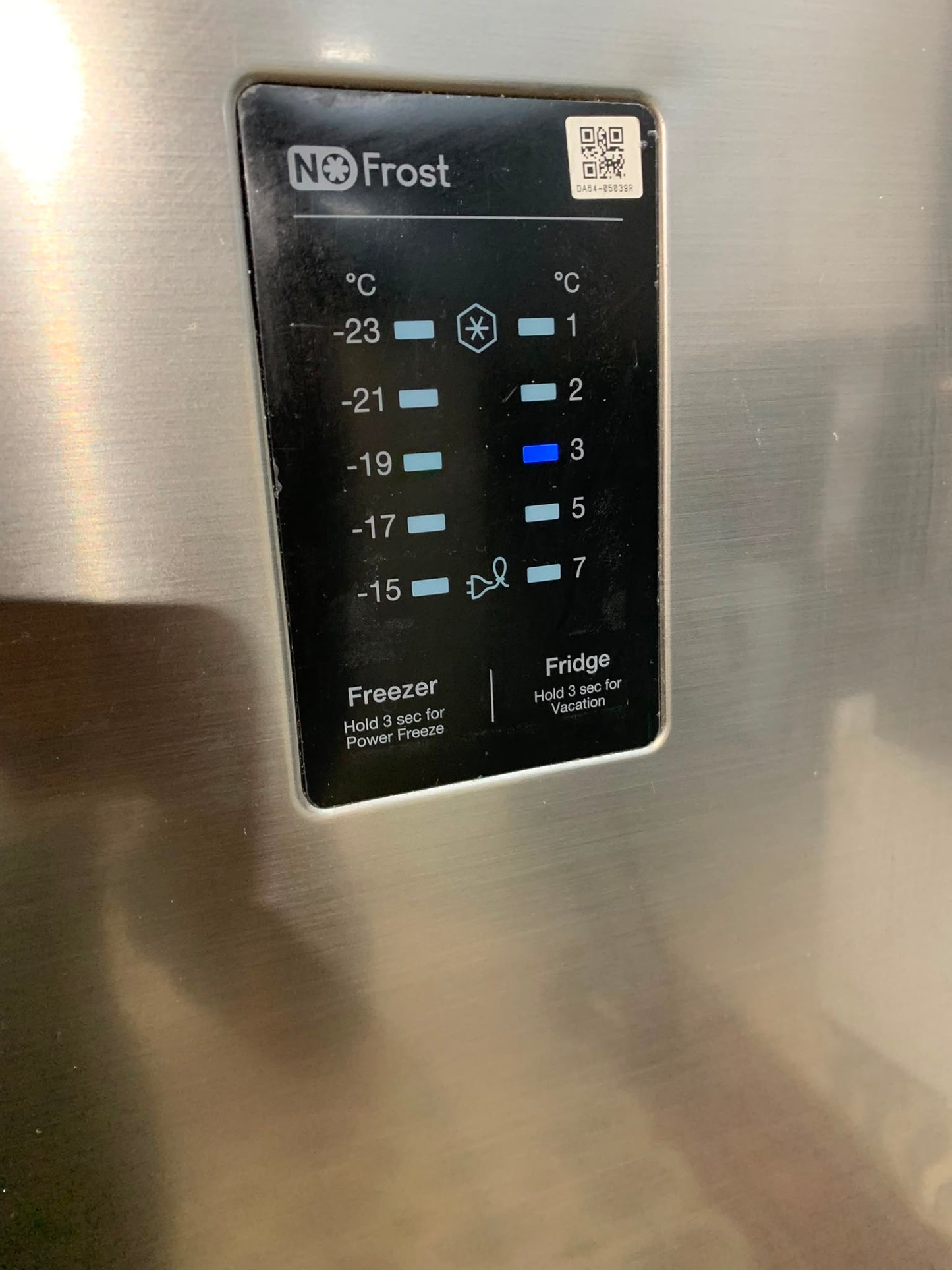 Samsung 185CM Tall Stainless Steel Fridge Freezer Only For Sale