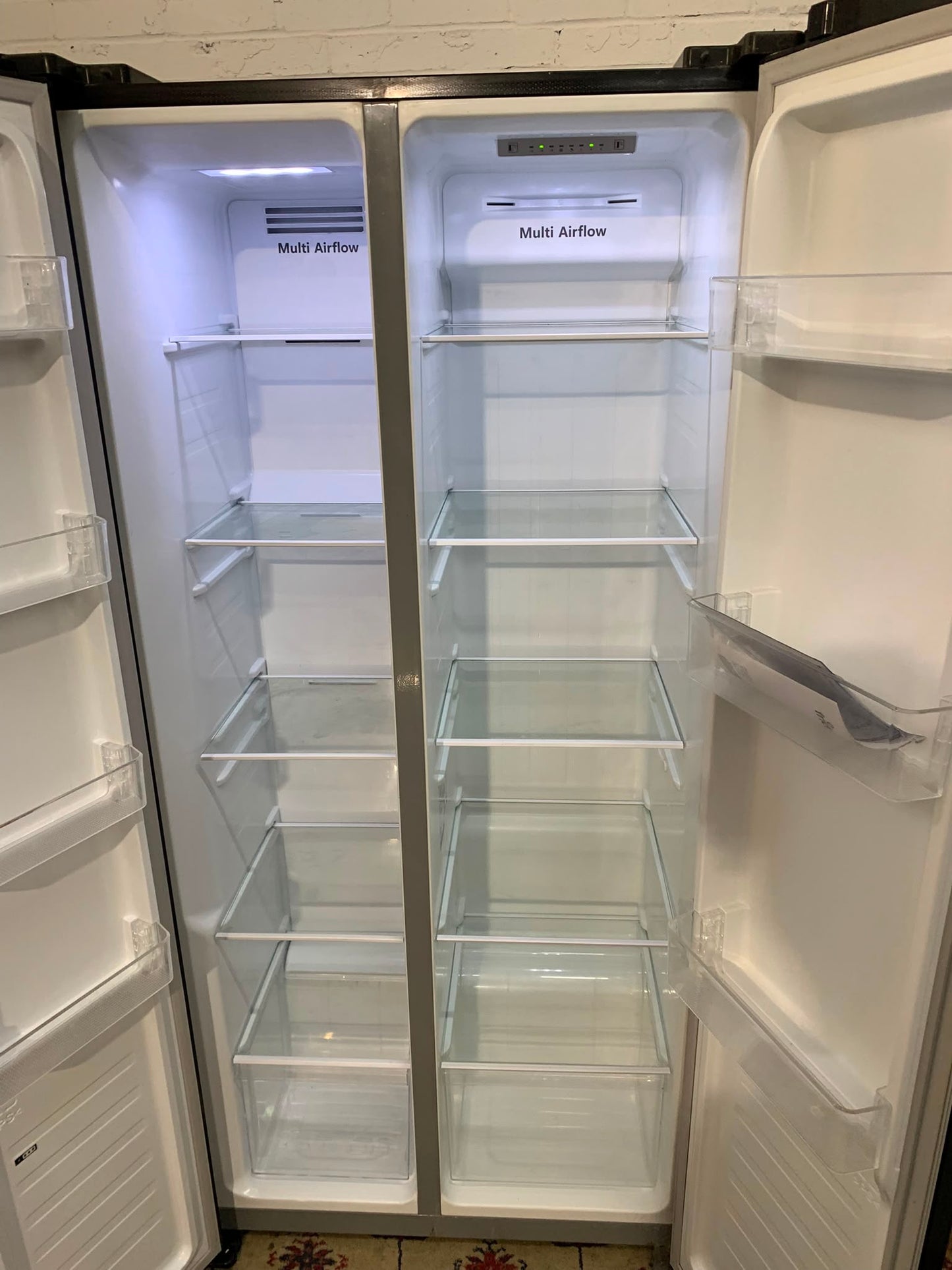 FridgeMaster Black 83CM Non Plumb American Fridge Freezer For Sale