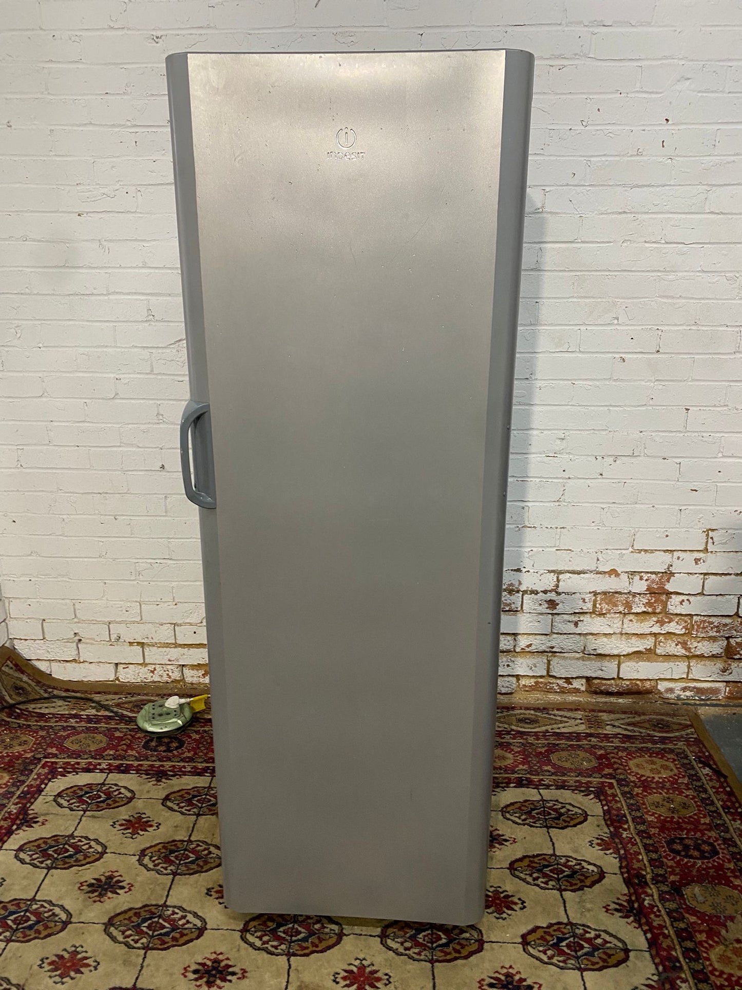 Beautiful Tall Indesit Grey Standing Freezer For Sale