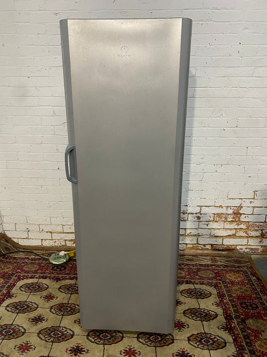Beautiful Tall Indesit Grey Standing Freezer For Sale