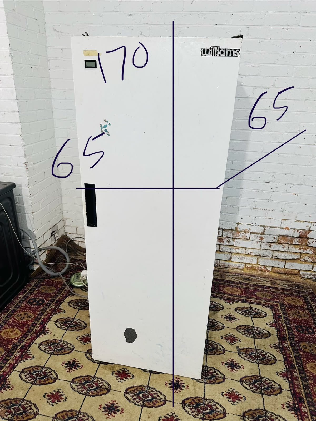 Tall Williams Commercial Standing Freezer For Sale