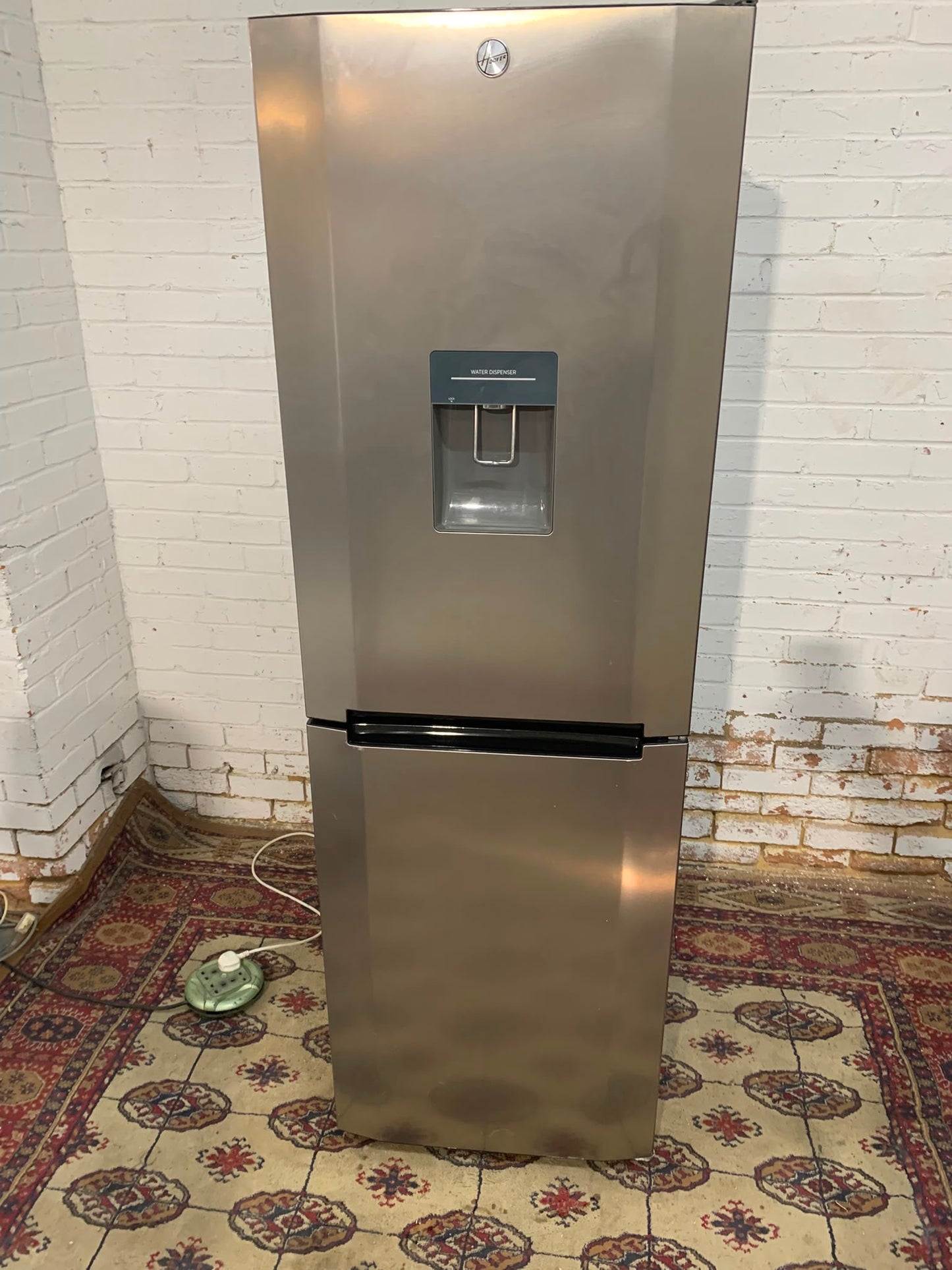 Tall Hoover Stainless Steel Fridge Freezer For Sale