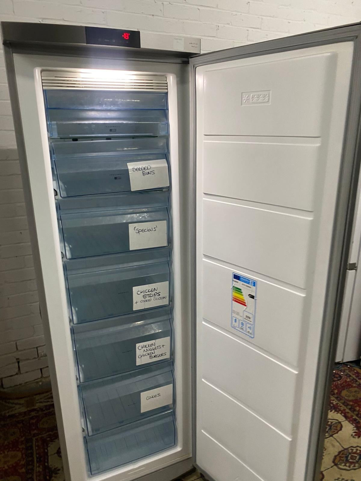 AEG Stainless Standing Freezer For Sale