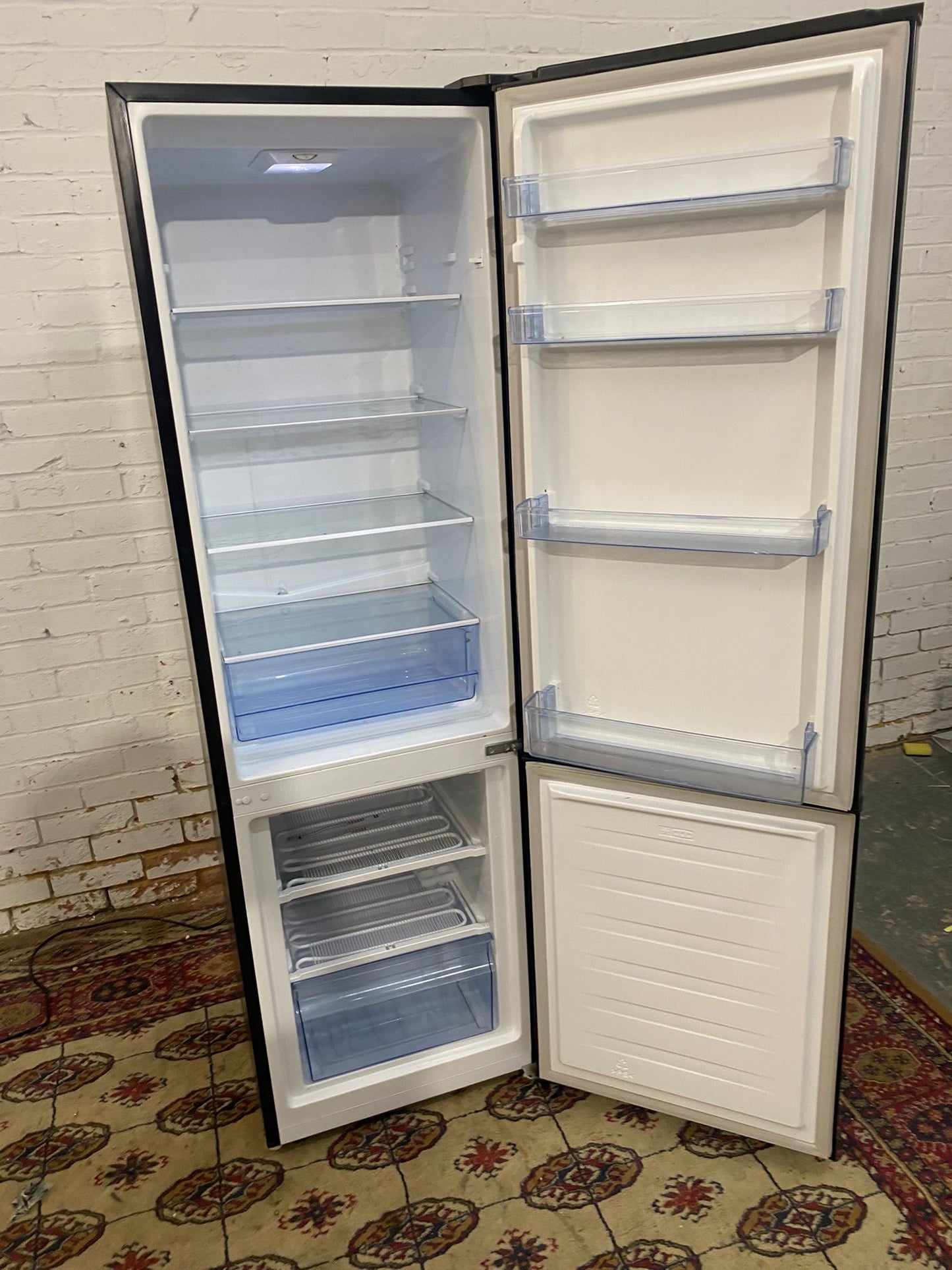 Tall 180CM FridgeMaster Black Fridge Freezer For Sale