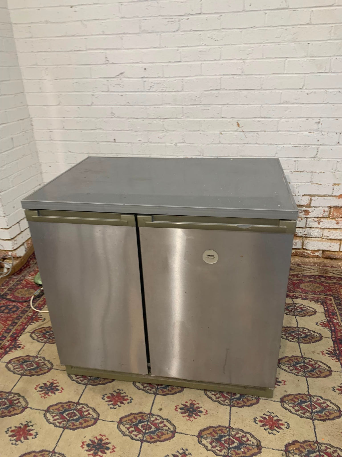 Zanussi Stainless Steel Combine Under Counter Fridge Freezer For Sale
