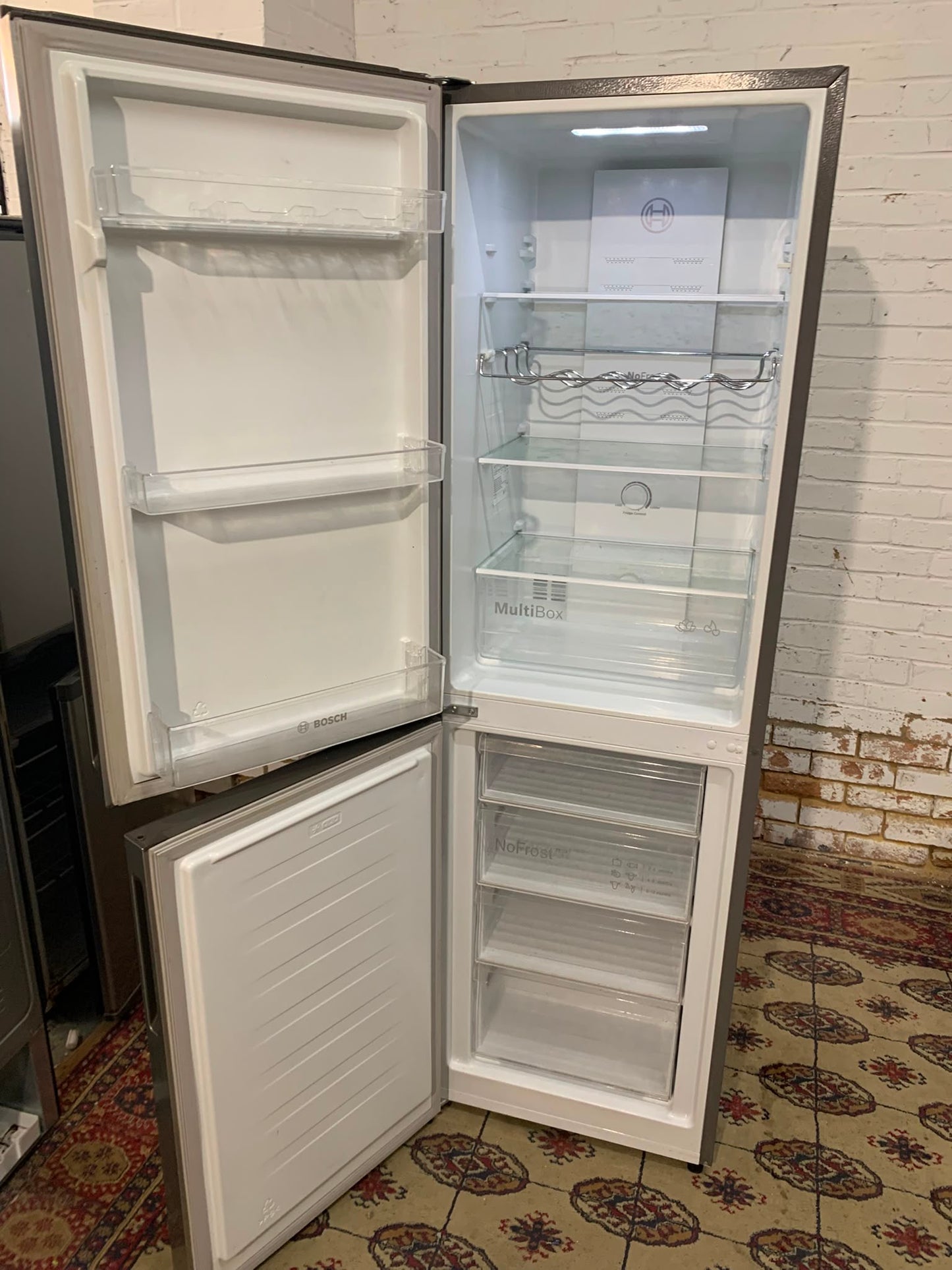 Bosch Silver Grey Fridge Freezer For Sale