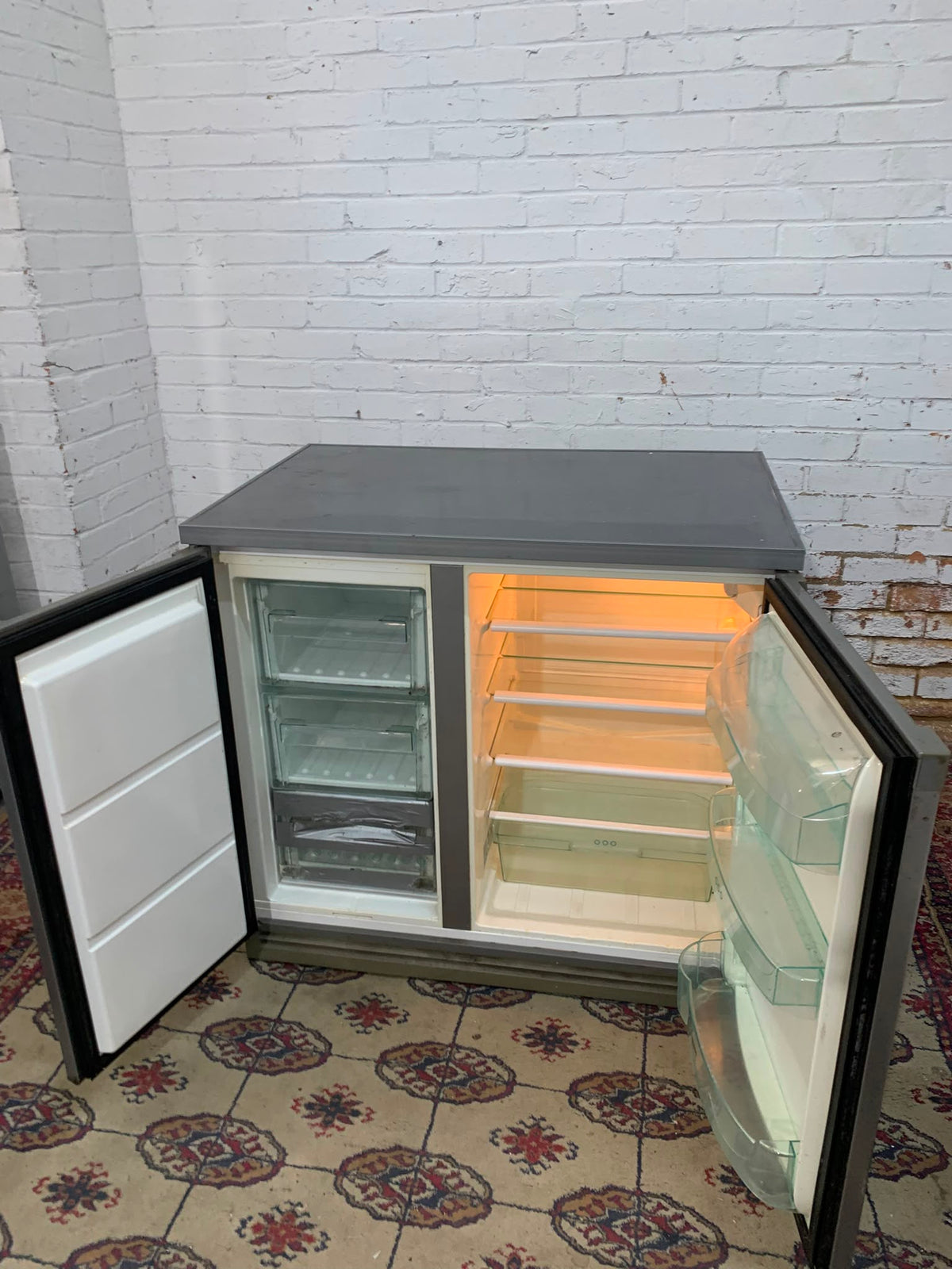 Zanussi Stainless Steel Combine Under Counter Fridge Freezer For Sale