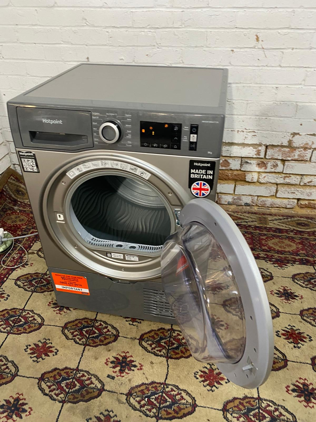 HotPoint Grey Silver Condenser Dryer For Sale