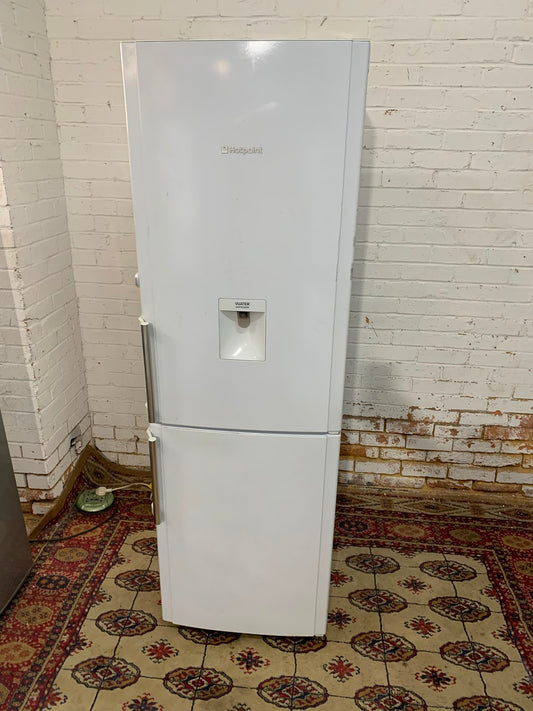 Tall HotPoint White Fridge Freezer With Water Dispenser For Sale