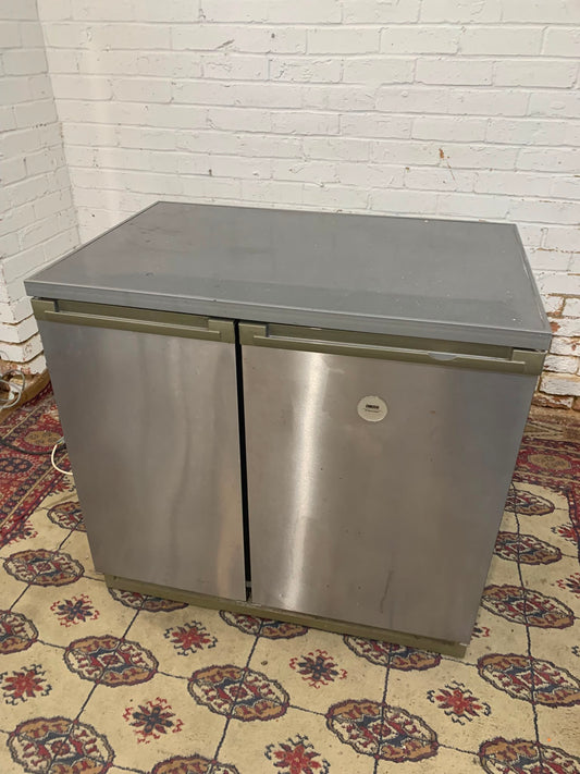 Zanussi Stainless Steel Combine Under Counter Fridge Freezer For Sale
