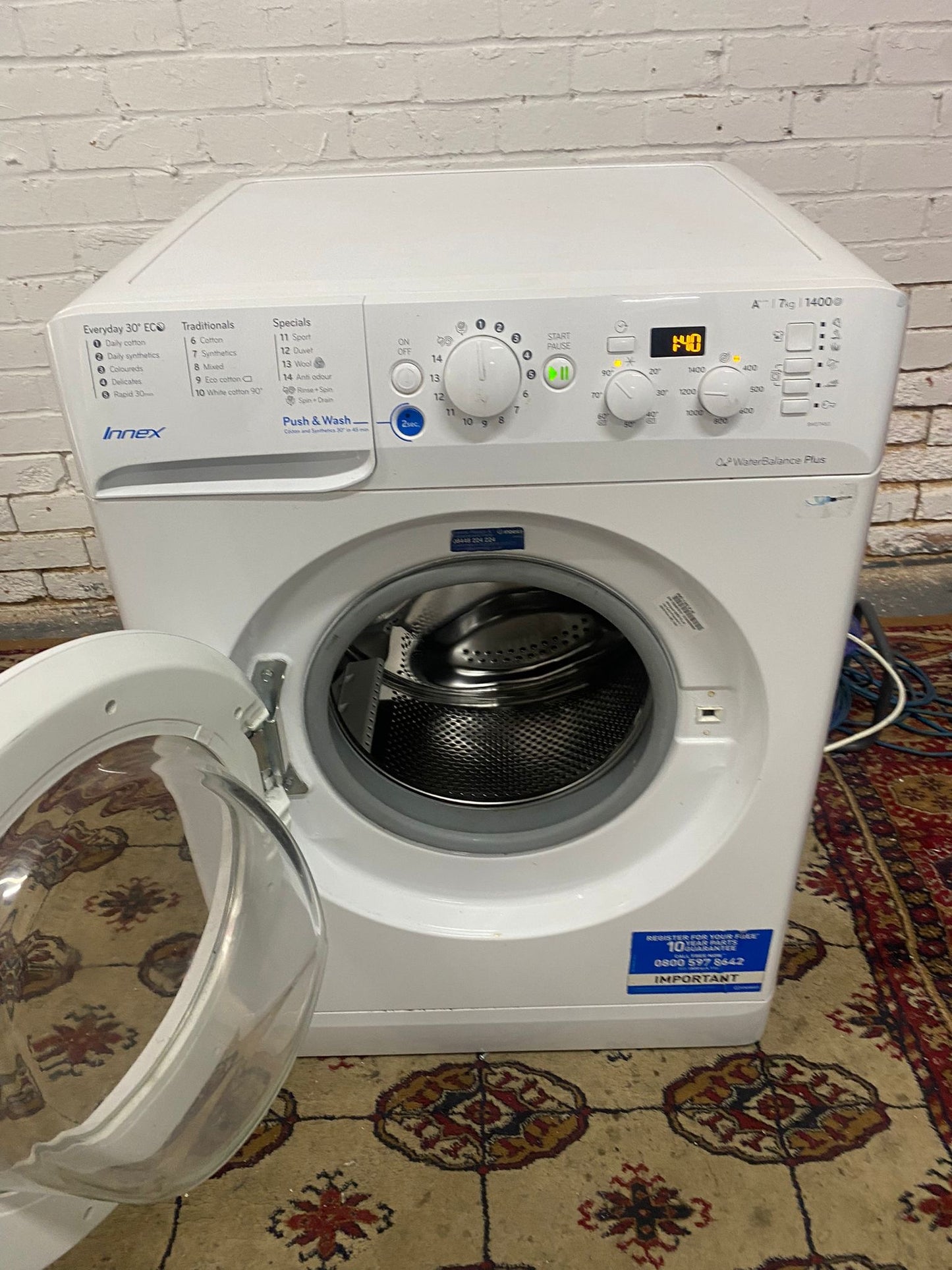 Indesit 7KG White Washing Machine For Sale