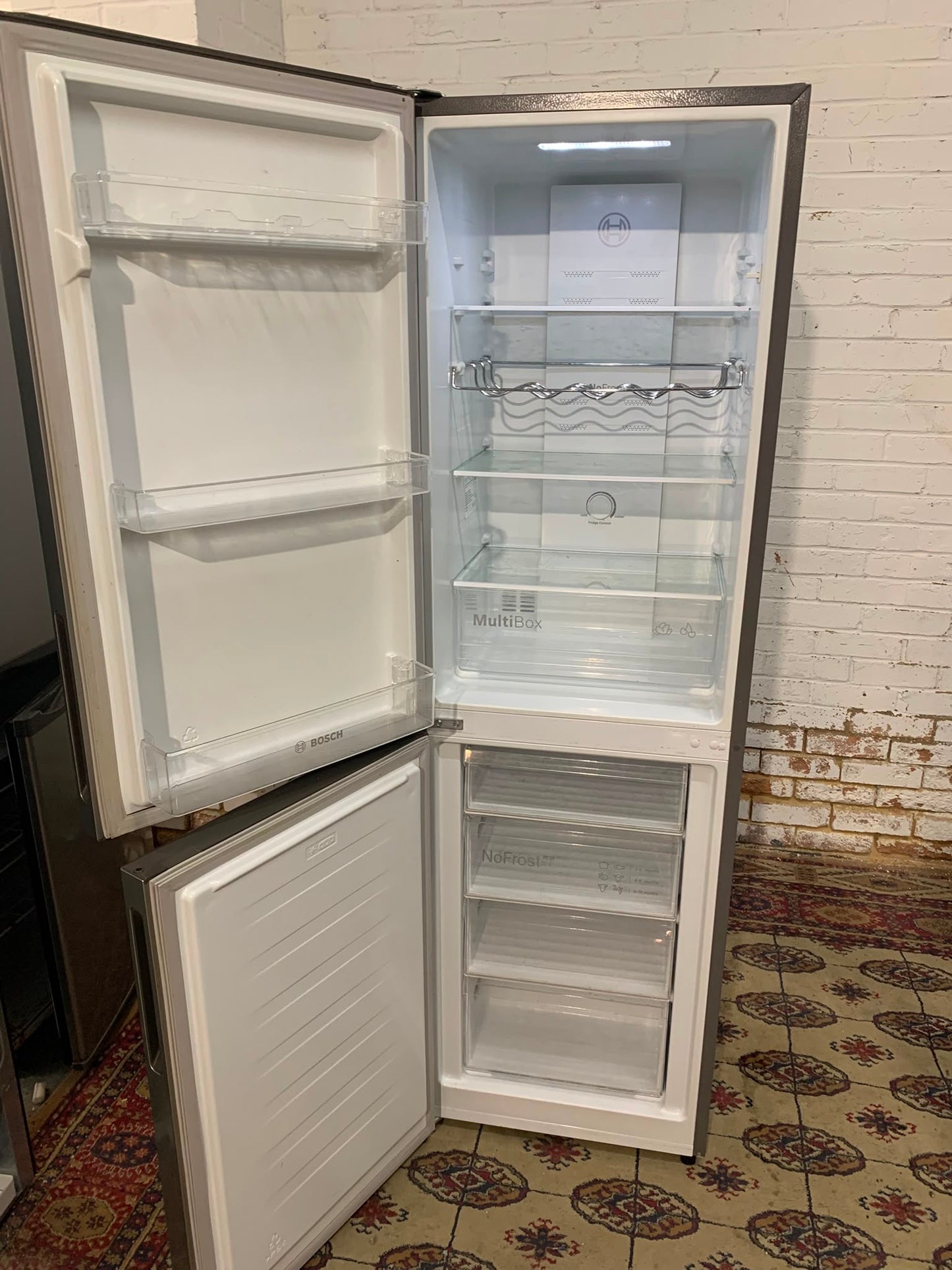 Bosch Silver Grey Fridge Freezer For Sale