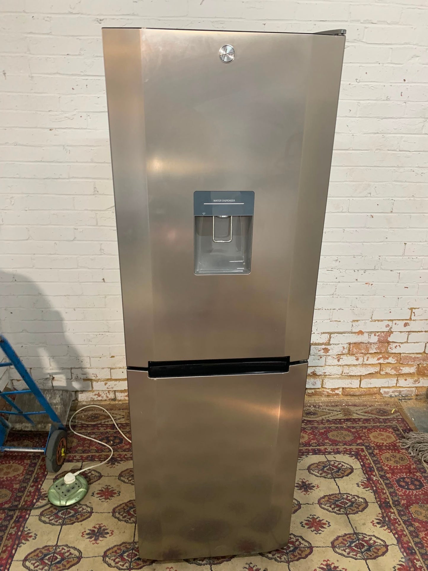 Tall Hoover Stainless Steel Fridge Freezer For Sale