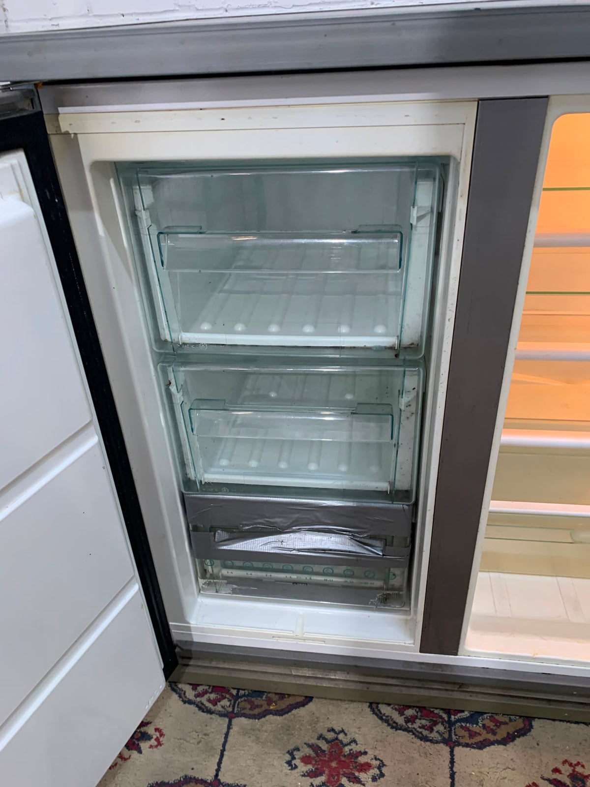 Zanussi Stainless Steel Combine Under Counter Fridge Freezer For Sale