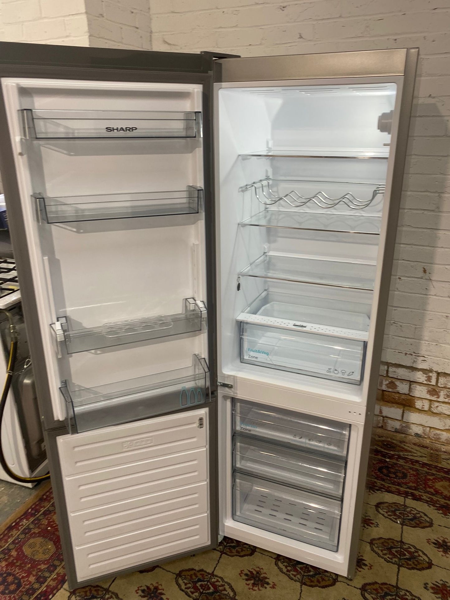 Beautiful Sharp Grey Fridge Freezer For Sale