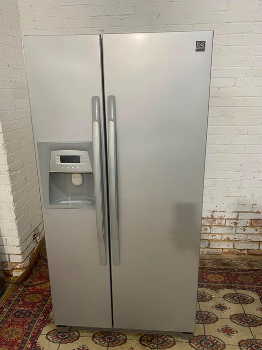 Daewoo Grey Double Door American Fridge Freezer