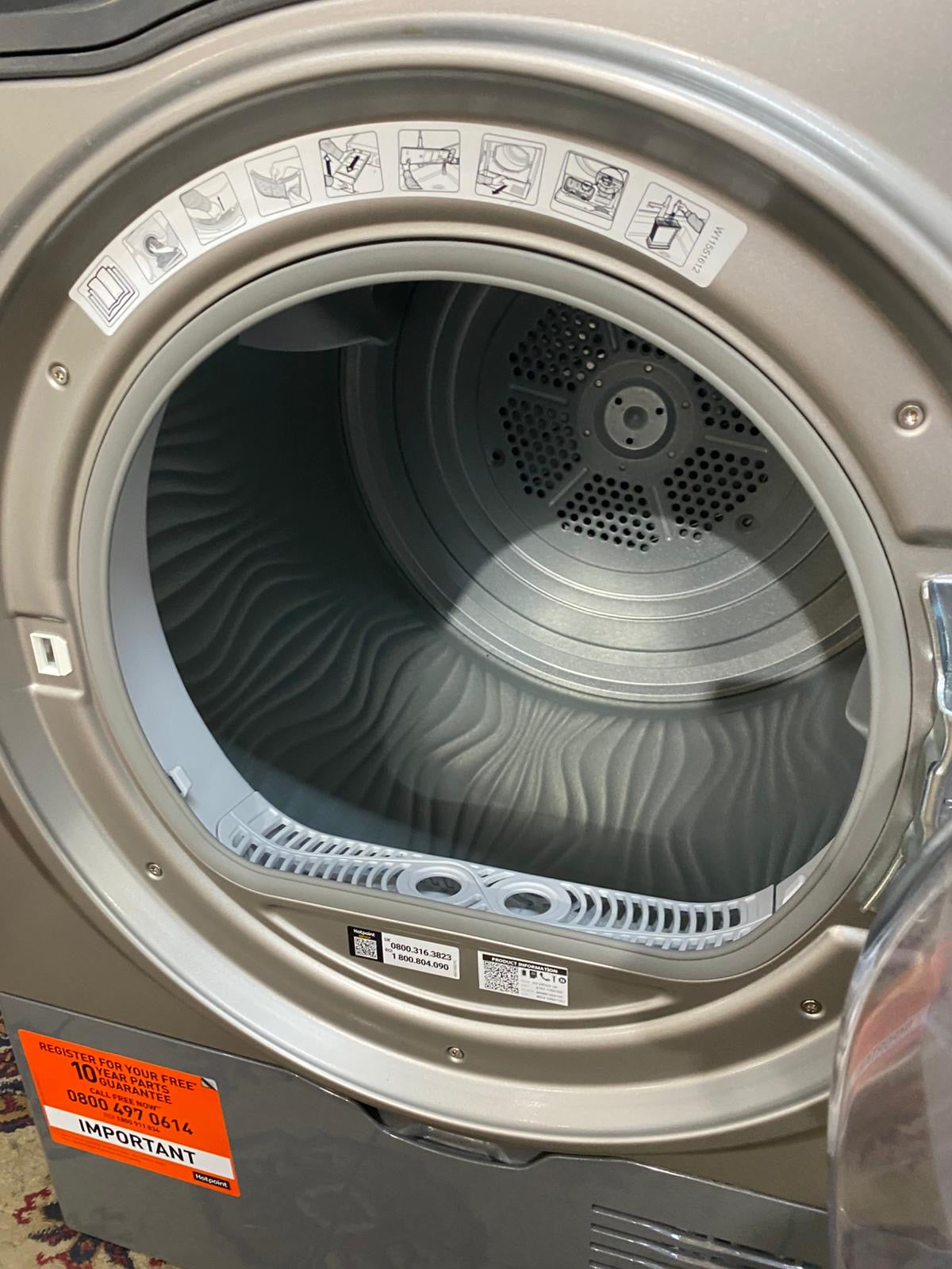 HotPoint Grey Silver Condenser Dryer For Sale