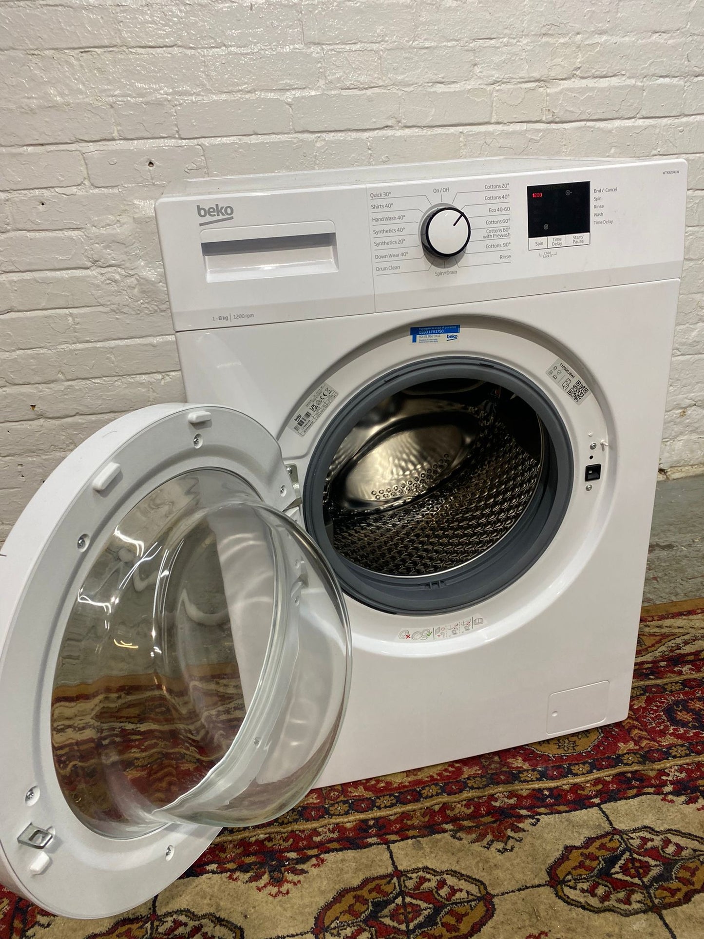 Beautiful Beko White 8KG Washing Machine For Sale