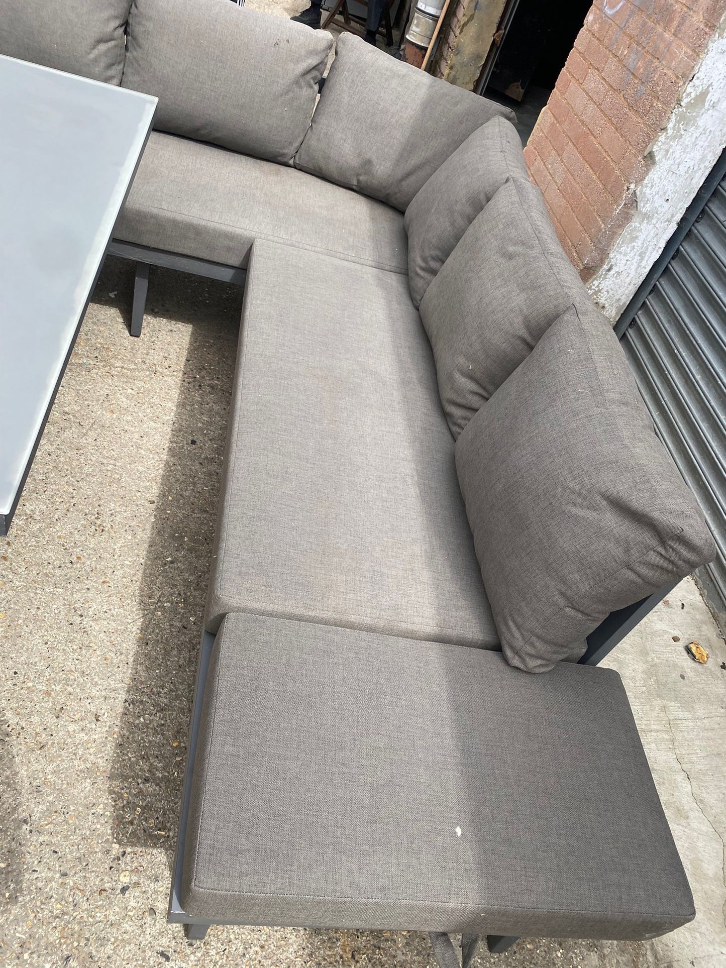 Corner Sofa Garden Set With Large Table For Sale