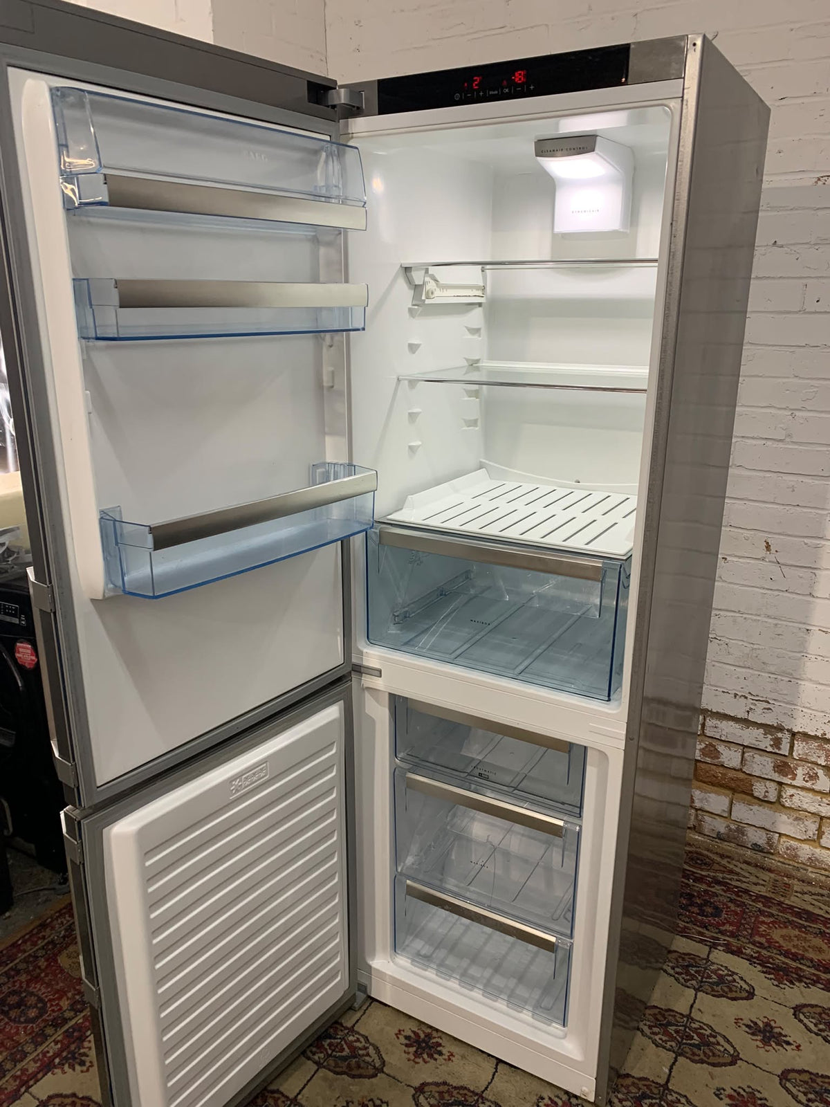 TopBrand AEG Stainless Steel Fridge Freezer
