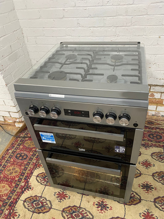 Beautiful Beko 60 CM Grey Gas Cooker With Oven/Grill For Sale