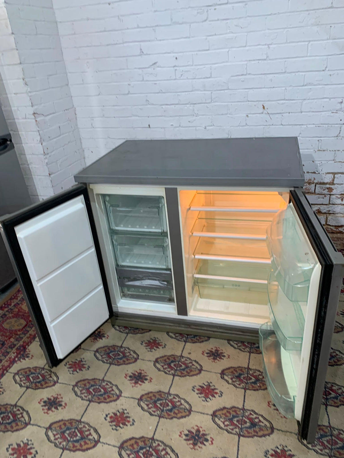 Zanussi Stainless Steel Combine Under Counter Fridge Freezer For Sale